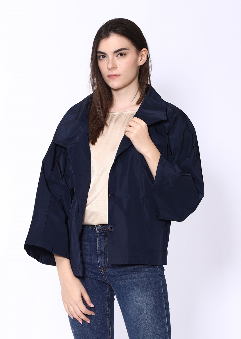 Immagine di Giacca corta manica kimono in tessuto tecnico 