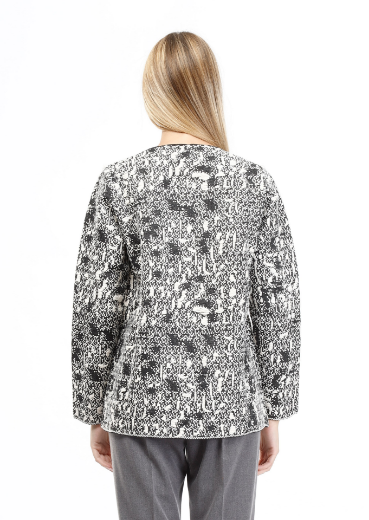 Immagine di Cardigan jacquard collo giro con bottoni