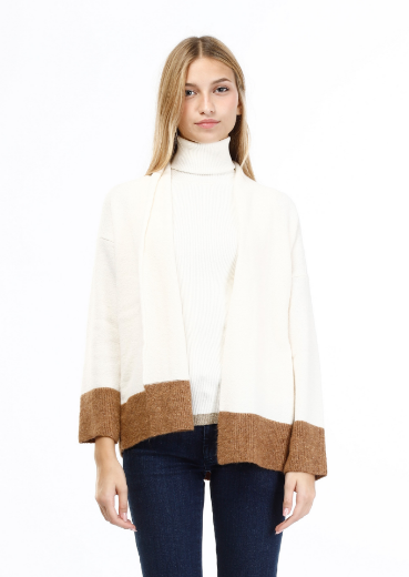 Immagine di Cardigan lungo sciallato con lurex