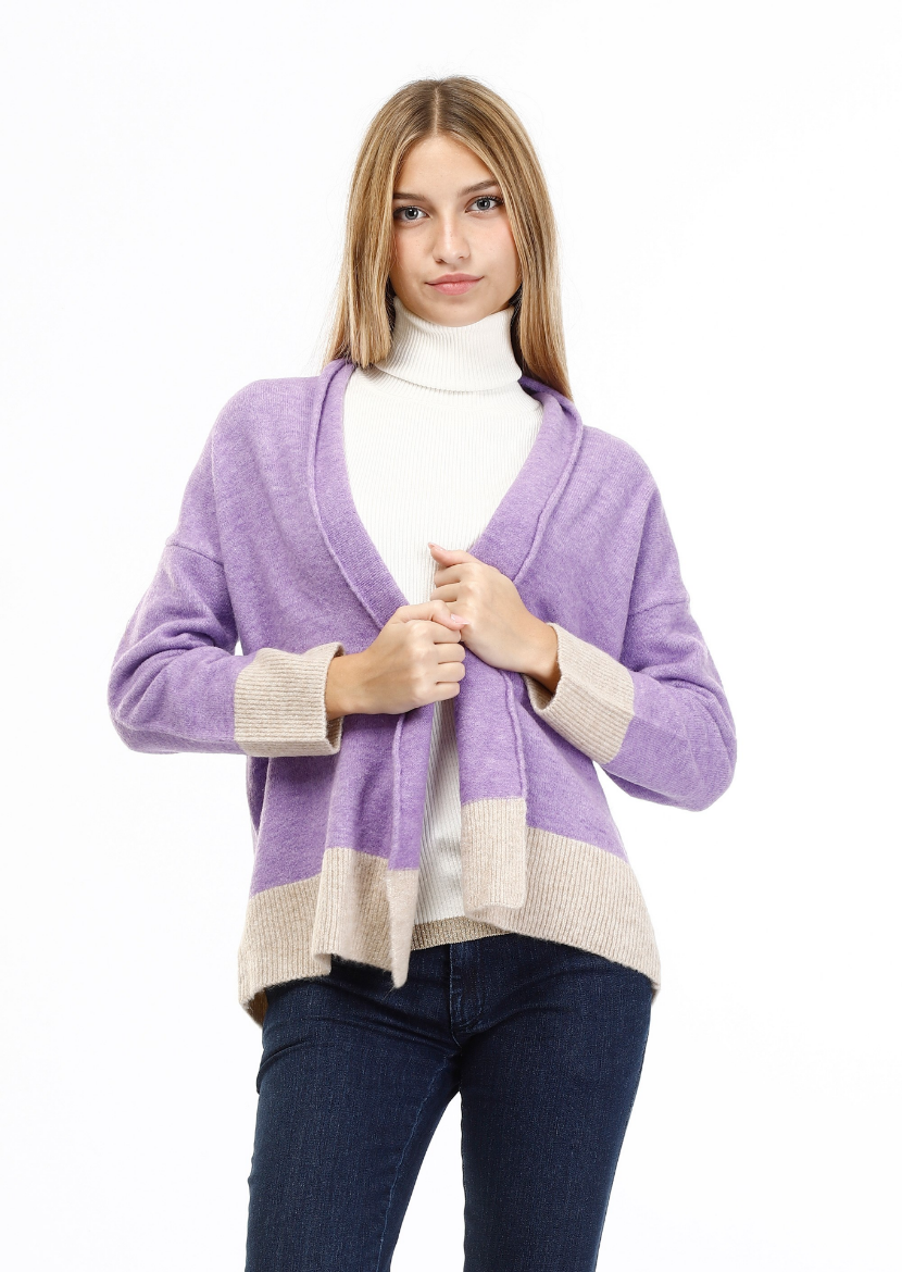 Immagine di Cardigan lungo sciallato con lurex